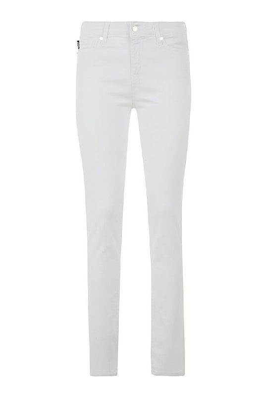 "White Cotton Women's Jeans"