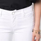 "White Cotton Women's Jeans"