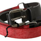 Elegant Red Brown Leather Fashion Belt