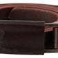 Elegant Brown Leather Fashion Belt