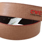 Elegant Beige Leather Fashion Belt