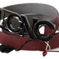 Elegant Maroon Leather Fashion Belt