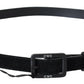 Elegant Black Leather Classic Belt