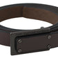 Elegant Brown Leather Fashion Belt