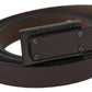 Elegant Brown Leather Fashion Belt