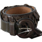 Chic Brown Fringed Leather Fashion Belt