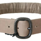 Elegant Brown Leather Fashion Belt