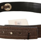 Elegant Brown Leather Fashion Belt