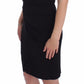 Elegant Black Sheath Jersey Knee-Length Dress