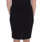 Elegant Black Sheath Jersey Knee-Length Dress