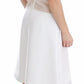 Elegant White Silk-Wool Blend Tank Dress