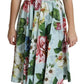 Floral Elegance V-Neck Cotton Dress