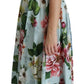 Floral Elegance V-Neck Cotton Dress