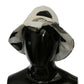 Polka Dot Cotton Bucket Hat - White & Black