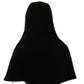 Black Wool Whole Head Hooded Scarf Hat