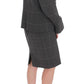 Elegant Checkered Cotton-Blend Suit Set