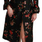 Elegant Floral Embroidered Trench Coat