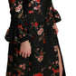 Elegant Floral Embroidered Trench Coat