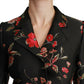 Elegant Floral Embroidered Trench Coat