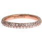 Chic Pink Crystal-Encrusted Silver Ring