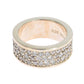 Glamorous Silver CZ Crystal Embellished Ring