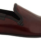 Elegant Bordeaux Leather Loafers