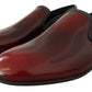 Elegant Bordeaux Leather Loafers