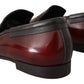 Elegant Bordeaux Leather Loafers