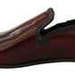 Elegant Bordeaux Leather Loafers