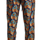 Elegant Silk Jogger Pants with Vibrant Print