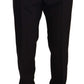 Elegant Black Skinny Tuxedo Trousers