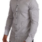 Elegant Slim Fit Striped Cotton Shirt