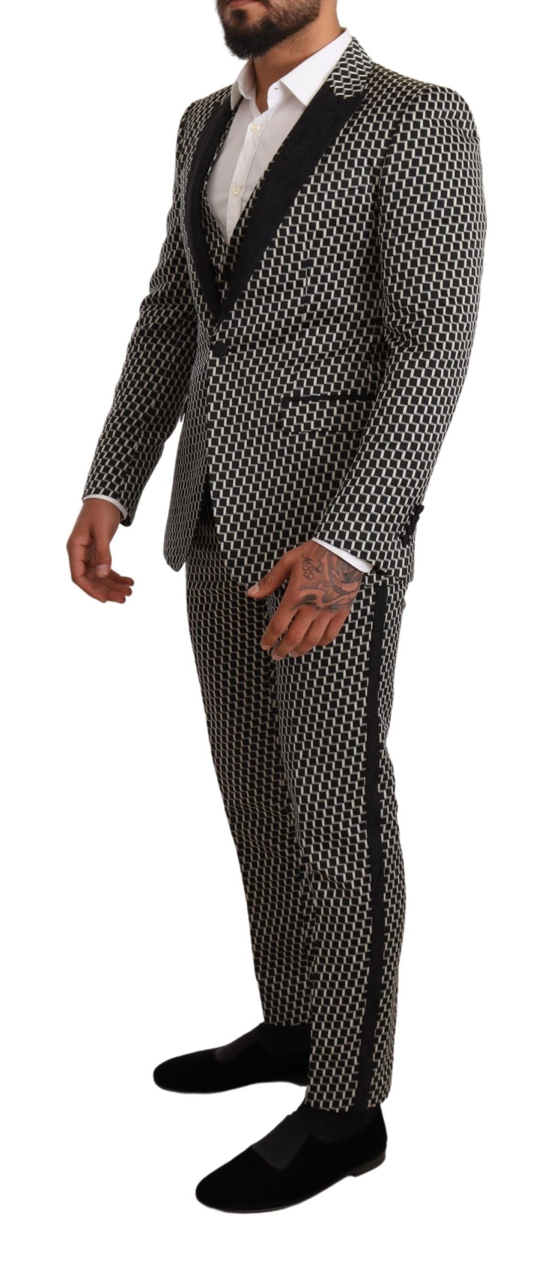 Dark Gray Check 3 Piece Set MARTINI Suit