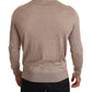 Beige Turtleneck Cashmere-Silk Blend Sweater