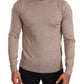 Beige Turtleneck Cashmere-Silk Blend Sweater