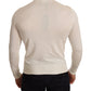 Ivory Cashmere-Silk Blend Turtleneck Sweater