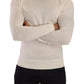 Ivory Cashmere-Silk Blend Turtleneck Sweater