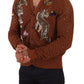 Refined Elegance Multicolor Embroidered Cardigan