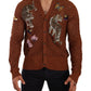 Refined Elegance Multicolor Embroidered Cardigan