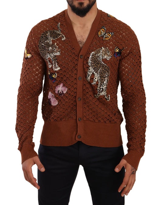 Refined Elegance Multicolor Embroidered Cardigan