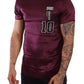 Elegant Purple Silk Short Sleeve T-Shirt