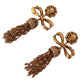 Elegant Antique Gold Bow Earrings