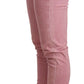 Elegant Slim Fit Pink Denim Jeans