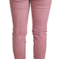 Elegant Slim Fit Pink Denim Jeans