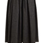 Elegant A-Line Midi Wool Skirt in Gray Zigzag