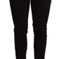 Chic Black Mid-Waist Skinny Denim Jeans