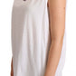 Floral Trim Logo Tank Top in White