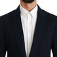 Elegant Slim Fit Dark Blue Men's Blazer