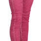 Chic Pink Mid Waist Skinny Pants