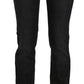 Elegant Black Slim Fit Corduroy Jeans